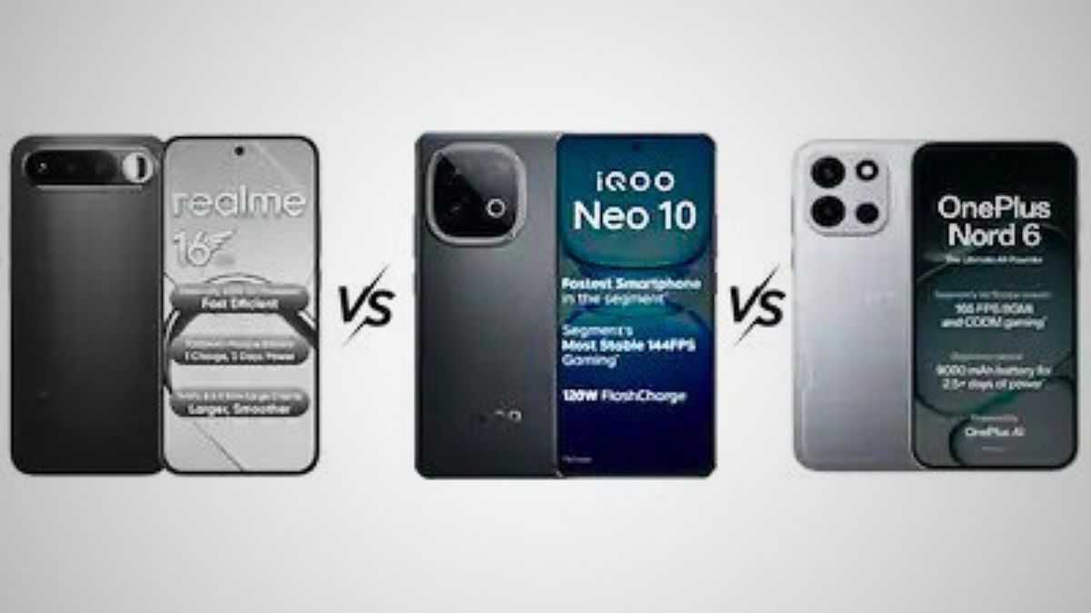 Realme 16 5G vs iQOO Neo 10 5G vs OnePlus Nord 6