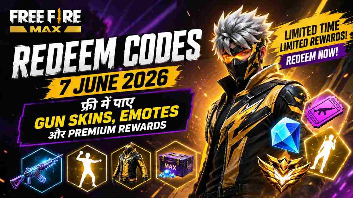 Free Fire MAX Redeem Codes 7 June 2026