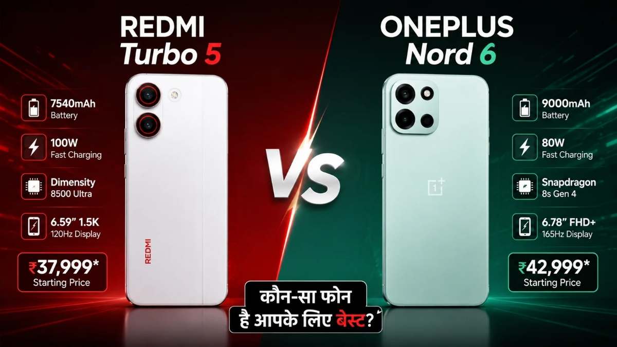 Redmi Turbo 5 vs OnePlus Nord 6